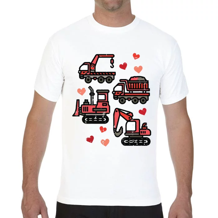 Valentines Day Construction Trucks Funny Comfort Colors T-Shirt