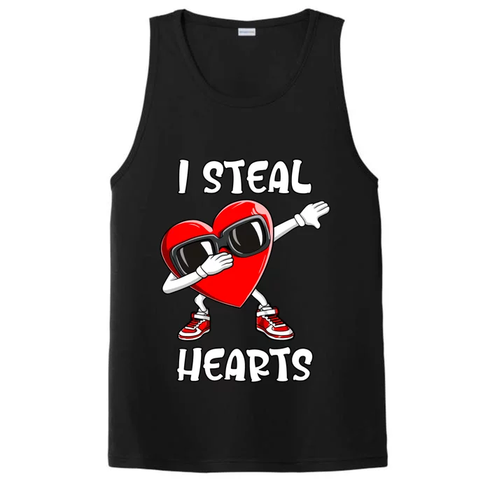 Valentines Day Cool Gift Love Dabbing Heart Great Gift Performance Tank