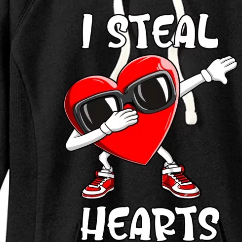 Valentines Day Cool Gift Love Dabbing Heart Gift Women's Fleece Hoodie