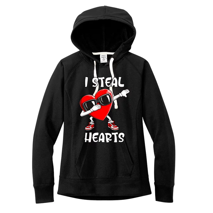 Valentines Day Cool Gift Love Dabbing Heart Gift Women's Fleece Hoodie