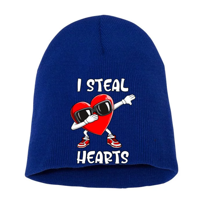 Valentines Day Cool Gift Love Dabbing Heart Gift Short Acrylic Beanie