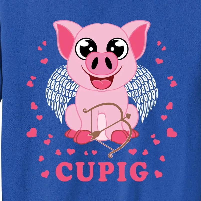 Valentine's Day Cupig Gift Cute Pig Lover Cupid Pun Gift Sweatshirt