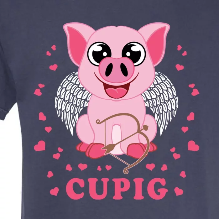 Valentine's Day Cupig Gift Cute Pig Lover Cupid Pun Gift Garment-Dyed Heavyweight T-Shirt