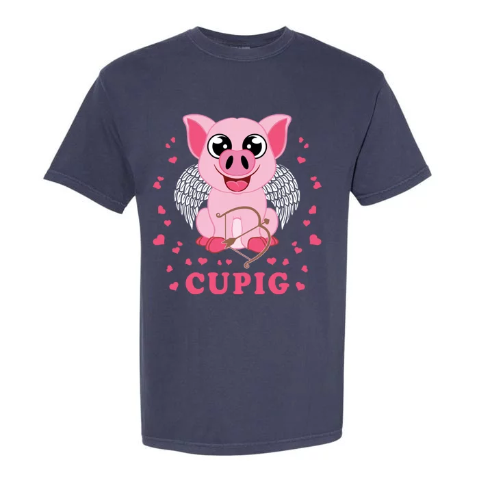 Valentine's Day Cupig Gift Cute Pig Lover Cupid Pun Gift Garment-Dyed Heavyweight T-Shirt