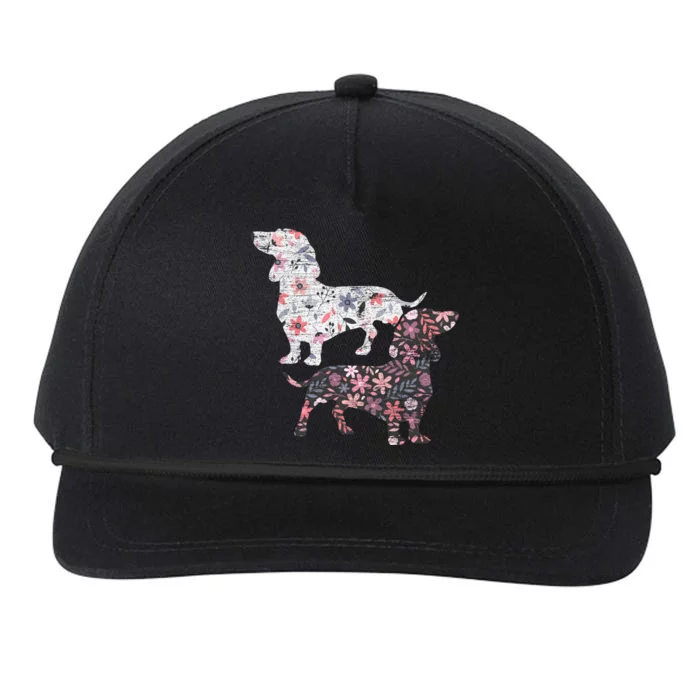 Vintage Dachshund Cool Gift Snapback Five-Panel Rope Hat