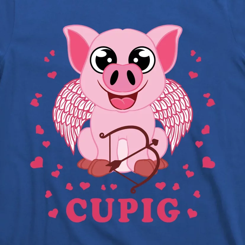 Valentine's Day Cupig Funny Gift Cute Pig Lover Cupid Pun Great Gift T-Shirt