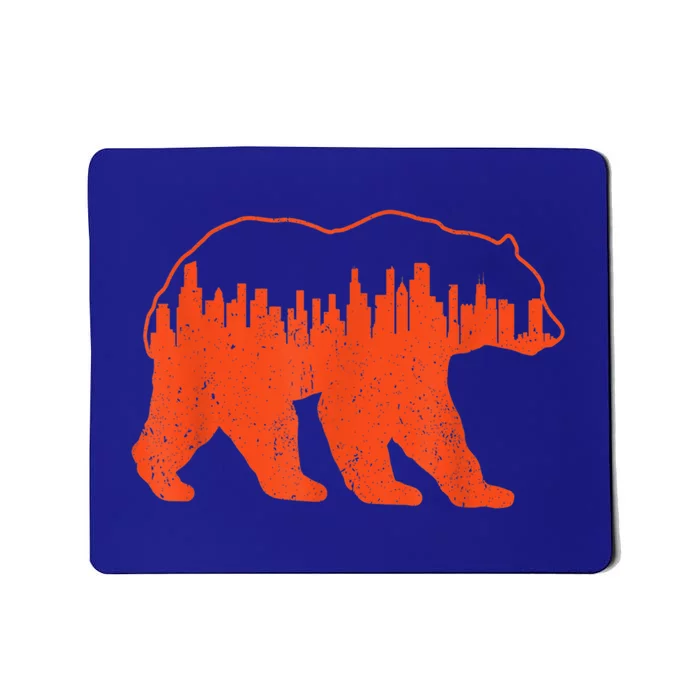 Vintage Downtown Chicago City Skyline Walkingbear Novelty Gift Mousepad