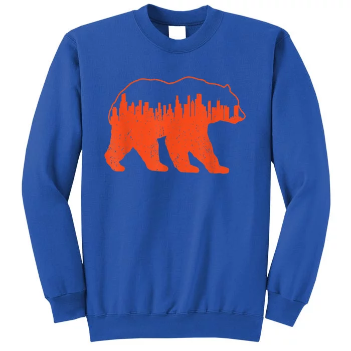 Vintage Downtown Chicago City Skyline Walkingbear Novelty Gift Tall Sweatshirt