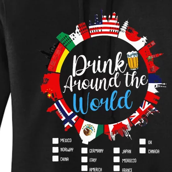 Vacation Drinking Countries International National Women's Pullover Hoodie