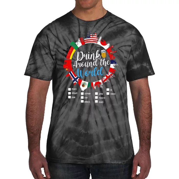 Vacation Drinking Countries International National Tie-Dye T-Shirt