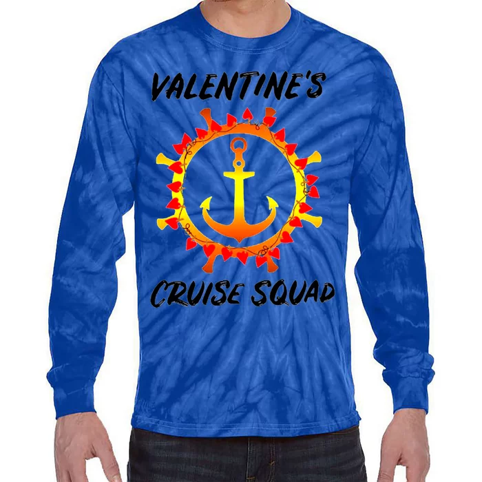 Valentine's Day Cruise Squad Couple Family Friend Matching Gift Tie-Dye Long Sleeve Shirt