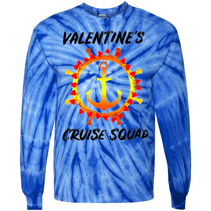 Valentine's Day Cruise Squad Couple Family Friend Matching Gift Tie-Dye Long Sleeve Shirt