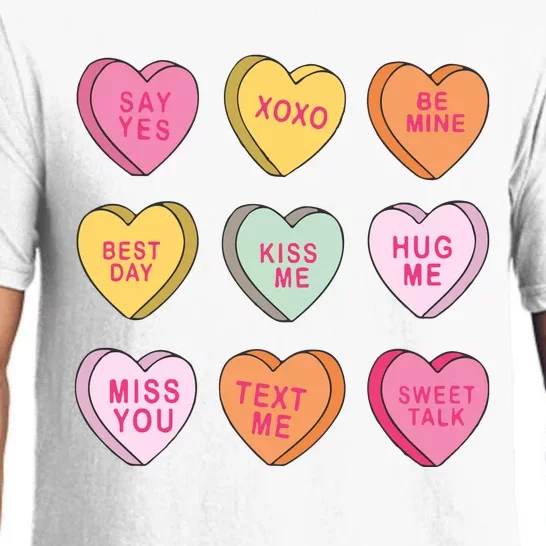 Valentines Day Conversation Hearts Pajama Set