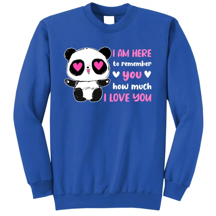 Valentine's Day Couples Saying Love Panda Pajama Gift Sweatshirt