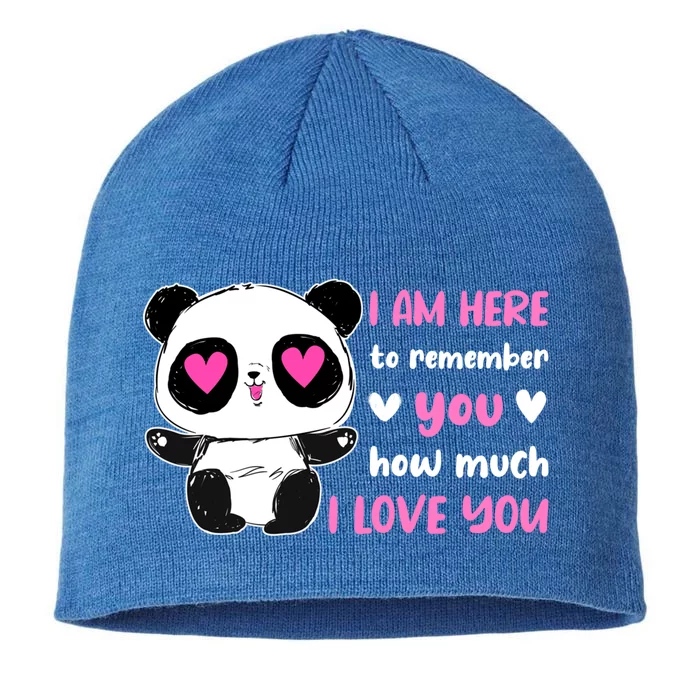 Valentine's Day Couples Saying Love Panda Pajama Gift 8 1/2in Sustainable Knit Beanie