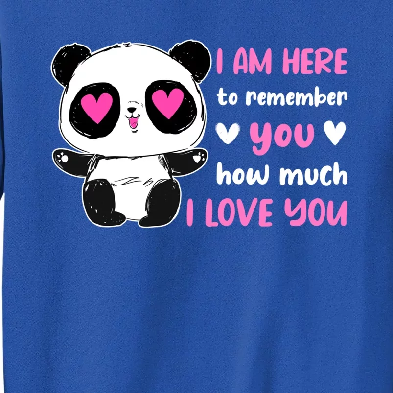 Valentine's Day Couples Saying Love Panda Pajama Gift Tall Sweatshirt