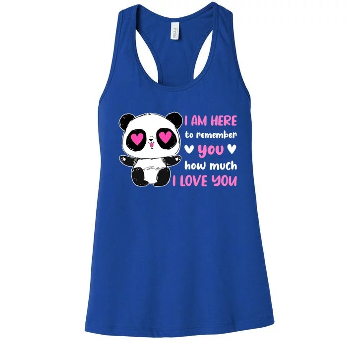 Valentine's Day Couples Saying Love Panda Pajama Gift Women's Racerback Tank