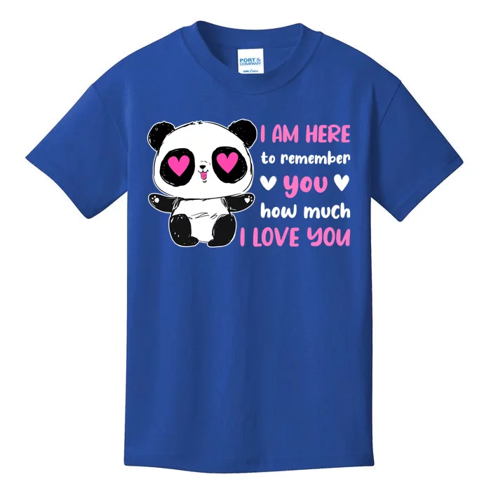 Valentine's Day Couples Saying Love Panda Pajama Gift Kids T-Shirt