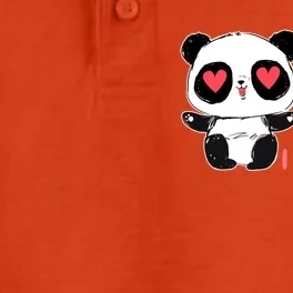 Valentine's Day Couples Saying Love Panda Pajama Gift Dry Zone Grid Performance Polo