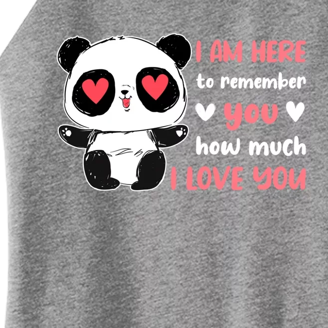 Valentine's Day Couples Saying Love Panda Pajama Gift Women’s Perfect Tri Rocker Tank