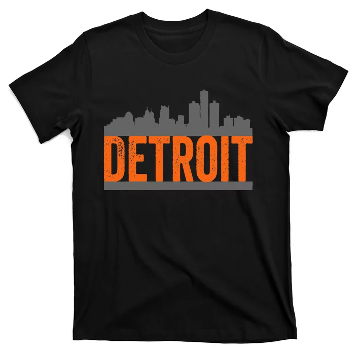 Vintage Detroit City Skyline T-Shirt