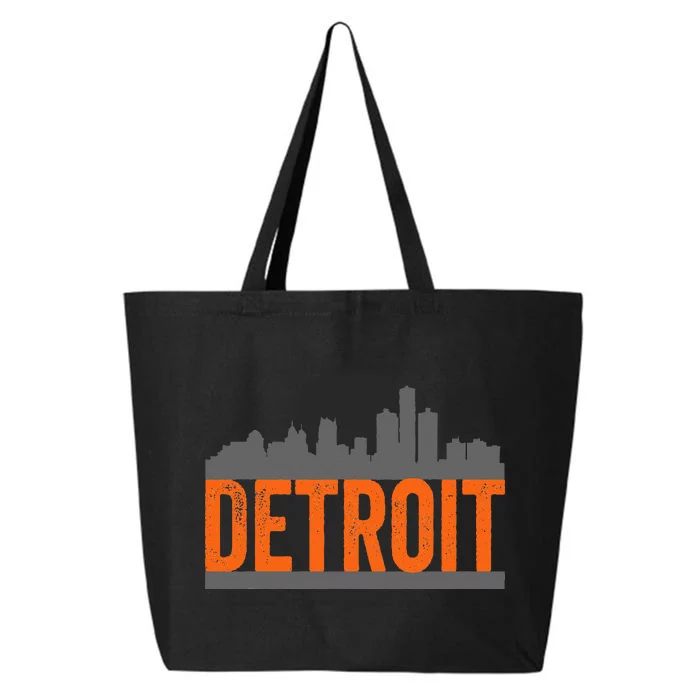 Vintage Detroit City Skyline 25L Jumbo Tote