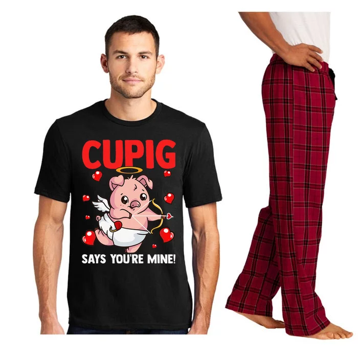 Valentines Day Cupig Says You're Mine Cupidon Funny Pig Love Pajama Set