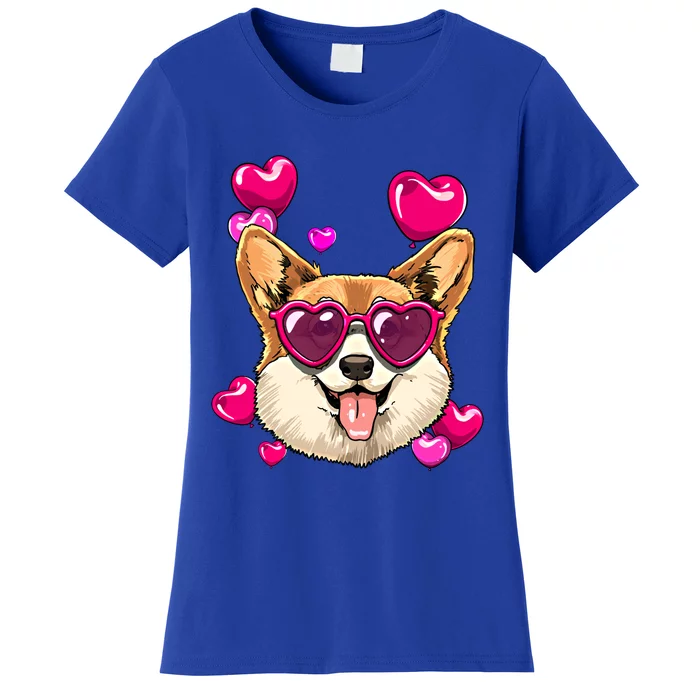 Valentines Day Corgi Heart Couples Love Day Corgi Dog Lover Gift Women's T-Shirt