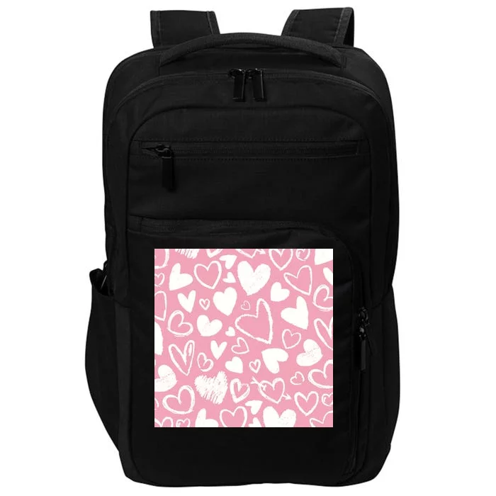 Valentines Day Cute Chalk Hearts Impact Tech Backpack