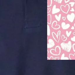 Valentines Day Cute Chalk Hearts Softstyle Adult Sport Polo