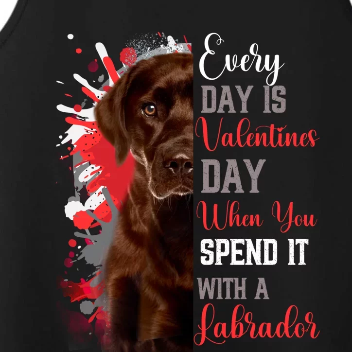 Valentines Day Chocolate Labrador Mom Mother Lab Mum Mummy Gift Performance Tank