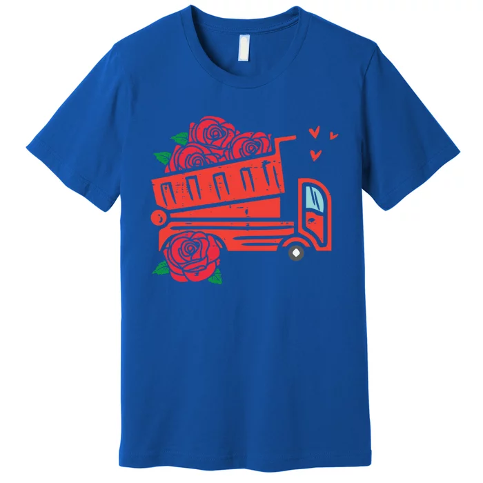 Valentines Day Construction Dump Truck Gift Premium T-Shirt