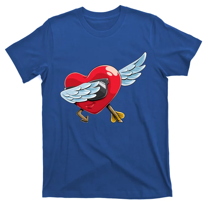 Valentines Day Cool Dabbing Red Heart Gift T-Shirt