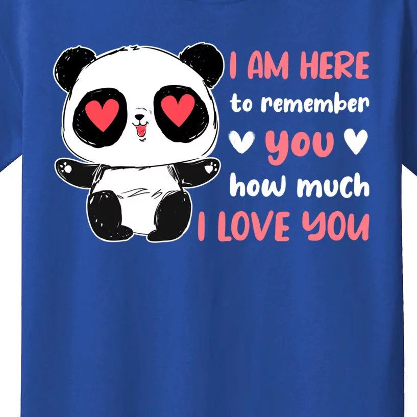 Valentine's Day Couples Saying Love Panda Pajama Meaningful Gift Kids T-Shirt