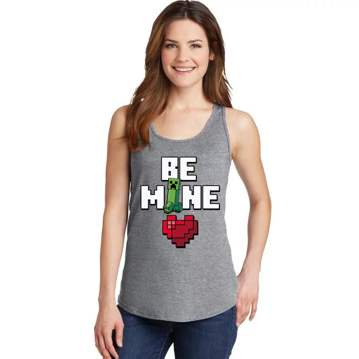 Valentines Day Creeper Be Mine Heart Ladies Essential Tank