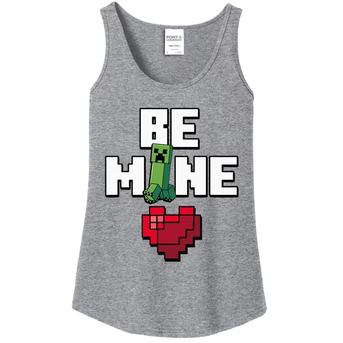 Valentines Day Creeper Be Mine Heart Ladies Essential Tank