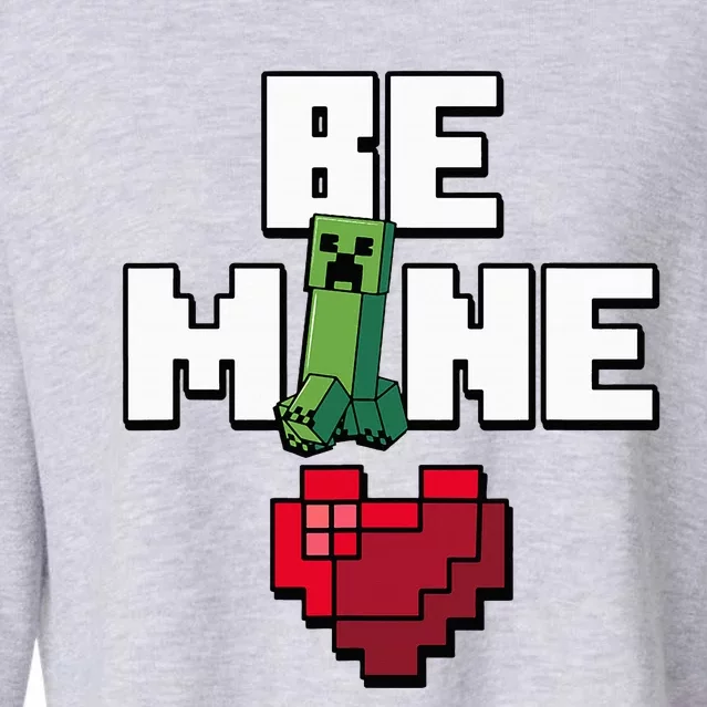 Valentines Day Creeper Be Mine Heart Cropped Pullover Crew