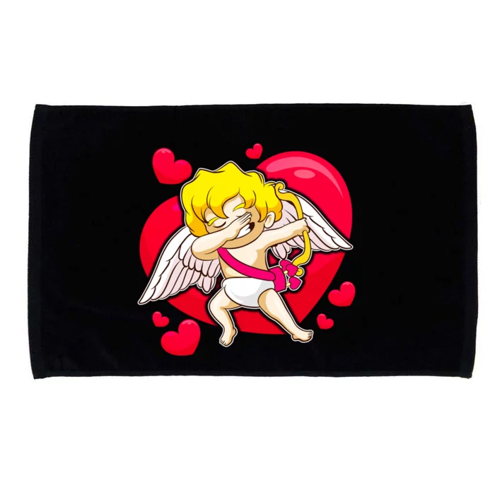 Valentines Day Cupid Dabbing Dance Cute Gift Microfiber Hand Towel