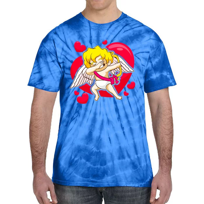 Valentines Day Cupid Dabbing Dance Cute Gift Tie-Dye T-Shirt