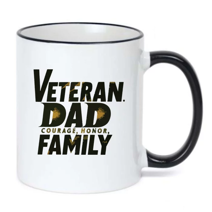 Veteran Dad Courage Honor Family Premium Black Color Changing Mug