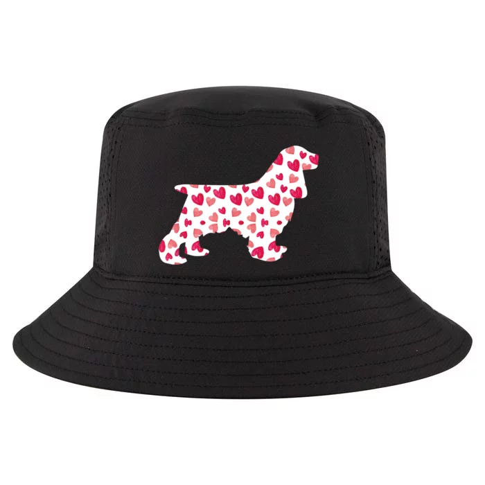 Valentines Day Cocker Spaniel Hearts Puppy Dog Lover Cool Comfort Performance Bucket Hat