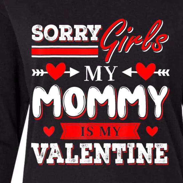 Valentines Day Cute Mommy Is My Valentine Sorry Womens Cotton Relaxed Long Sleeve T-Shirt