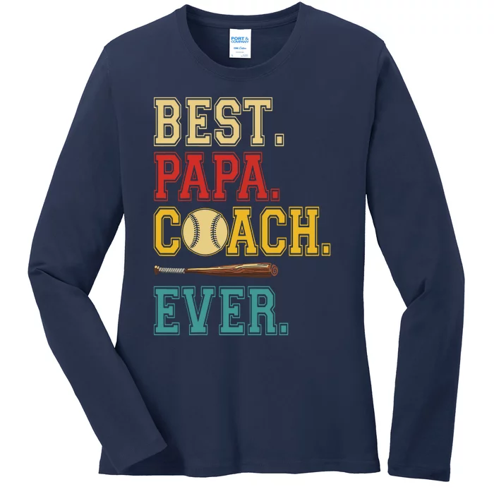 Vintage Dad Coach Ever Costume Baseball Player Coach Ladies Long Sleeve Shirt