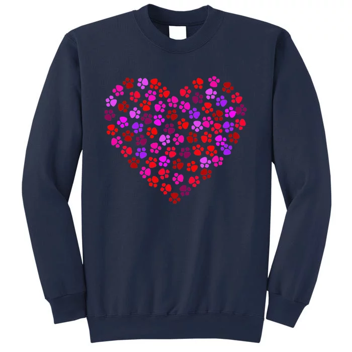 Valentines Day Cat & Dog Paws Sweatshirt