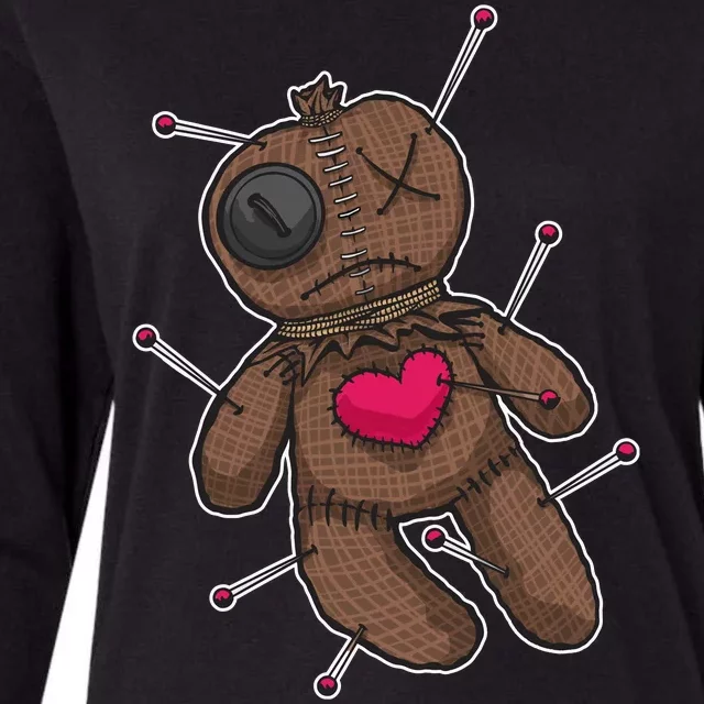 VooDoo Doll Cartoon Womens Cotton Relaxed Long Sleeve T-Shirt