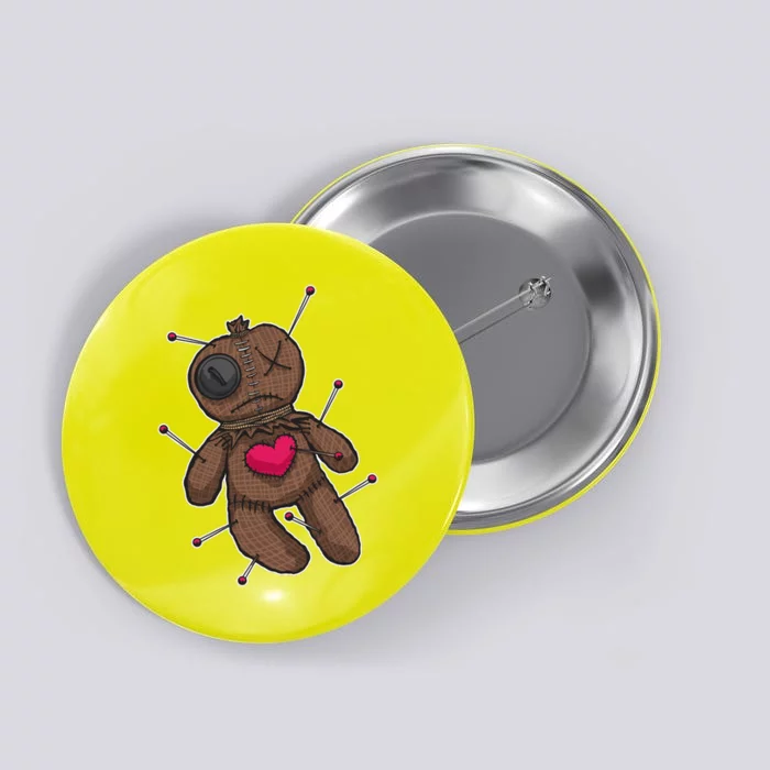 VooDoo Doll Cartoon Button