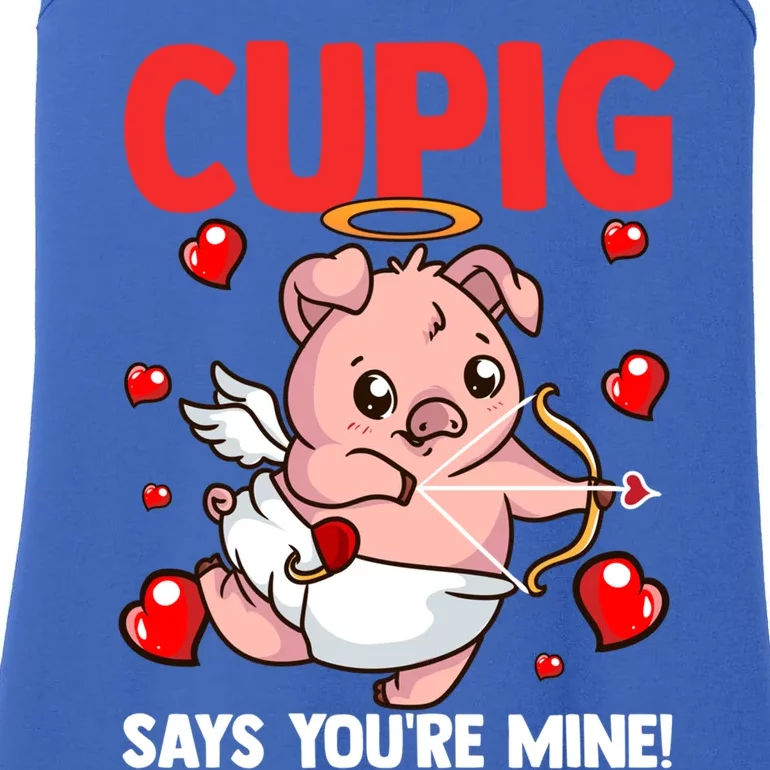 Valentines Day Cupig Says You're Mine Cupidon Funny Pig Love Gift Ladies Essential Tank