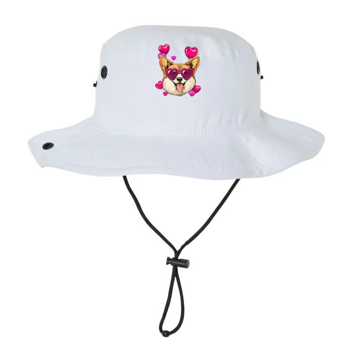 Valentines Day Corgi Heart Couples Love Day Corgi Dog Lover Legacy Cool Fit Booney Bucket Hat