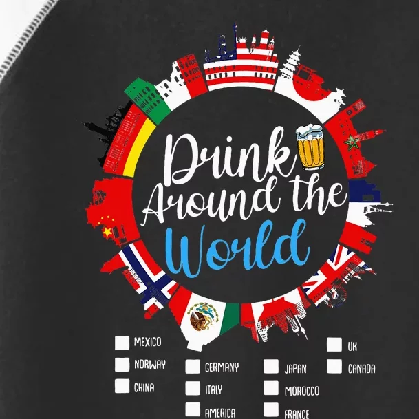 Vacation Drinking Countries International National Toddler Fine Jersey T-Shirt