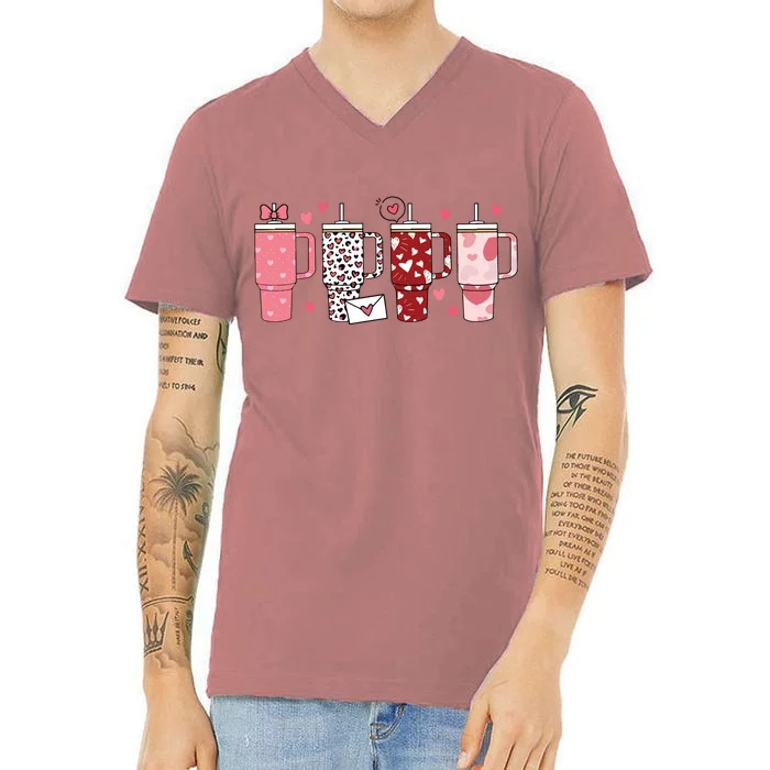 Valentines Day Cup V-Neck T-Shirt